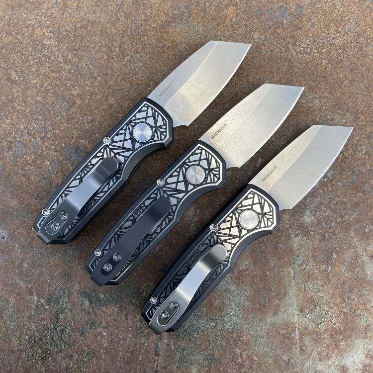 Pro-Tech Runt 5 Nexus Two-Tone DLC Stainless Reverse Tanto Magnacut Blade Folding Knife